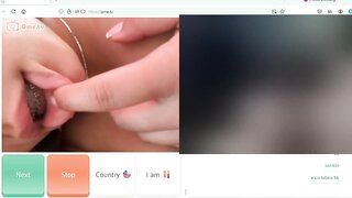 Sucking her sex toy on ometv