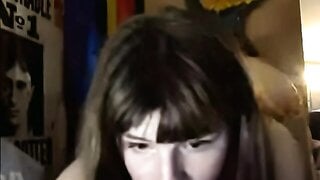 Crazy Teen Sub Goes Wild with Brush