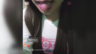 Hot mexican girl with dildo