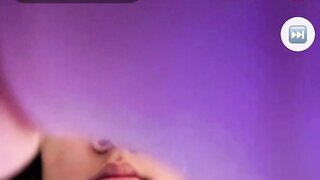 Chubby girl showing off on monkey app