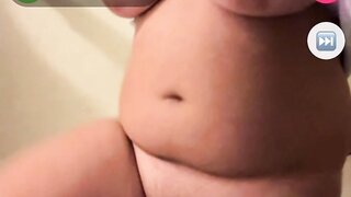 Chubby girl showing off on monkey app