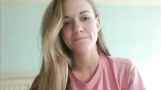 Shy Blonde Teen Masturbating On Omegle