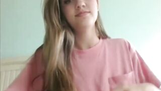 Shy Blonde Teen Masturbating On Omegle