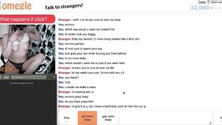 Sexy Omegle Girl Strips Down And Moans