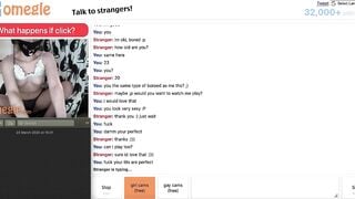 Sexy Omegle Girl Strips Down And Moans