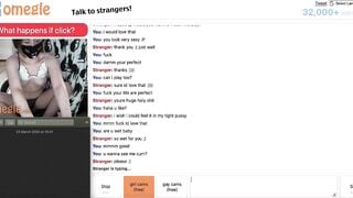 Sexy Omegle Girl Strips Down And Moans