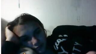Omegle Cutie Licks Boobs