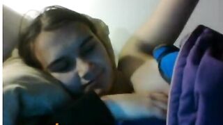 Omegle Cutie Licks Boobs