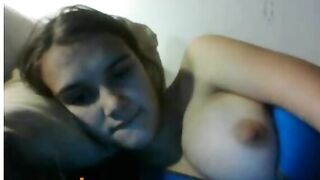 Omegle Cutie Licks Boobs