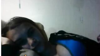 Omegle Cutie Licks Boobs