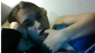 Omegle Cutie Licks Boobs