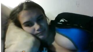 Omegle Cutie Licks Boobs