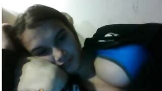 Omegle Cutie Licks Boobs