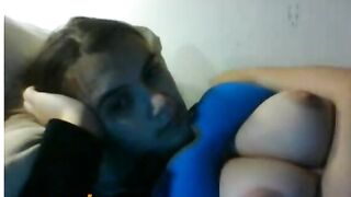 Omegle Cutie Licks Boobs