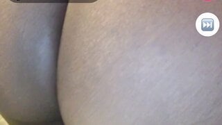 Ebony loves showing off that ass on monkey app