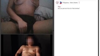 Filipino hottie watches me stroke