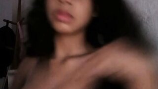 Brazillian girl gets horny on ome tv and shows boobs