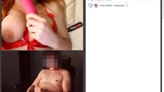 red head sucks and fucks dildo (no audio)