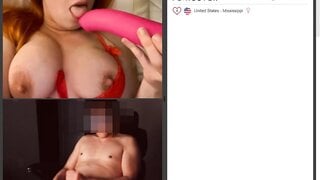 red head sucks and fucks dildo (no audio)
