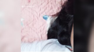 Argentinian teen shows her tits and tongue
