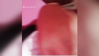 Argentinian teen shows her tits and tongue