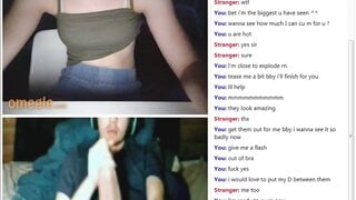 Blue eyes teen cutiie flashes tits