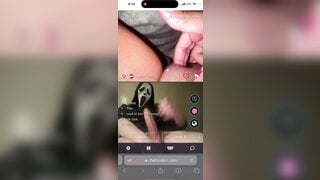 Horny teen loves to play with masked man’s big cock