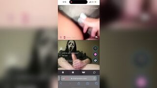 Horny teen loves to play with masked man’s big cock