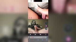 Horny teen loves to play with masked man’s big cock