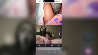 Horny teen loves to play with masked man’s big cock