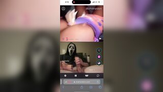 Horny teen loves to play with masked man’s big cock