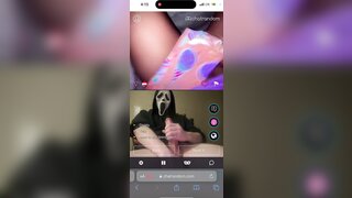 Horny teen loves to play with masked man’s big cock