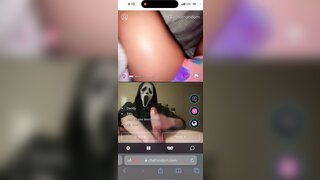 Horny teen loves to play with masked man’s big cock