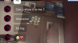 Girl helps by showing her lovely boobs on Monkey app