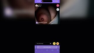 Big Indian boobs and nipples on Monkey App