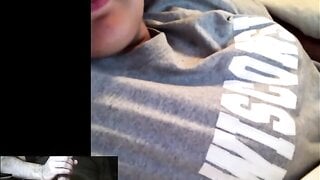 Nerdy, Chubby Teen with Big Tits Flashes Kingdickflash