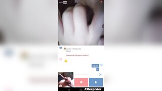 Minichat / Brazilian helps me finish and shows her tongue