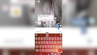 Minichat / Brazilian helps me finish and shows her tongue