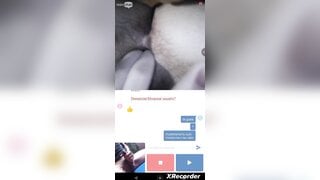 Minichat / Brazilian helps me finish and shows her tongue