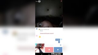 Minichat / Brazilian helps me finish and shows her tongue