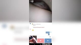 Minichat / Brazilian helps me finish and shows her tongue