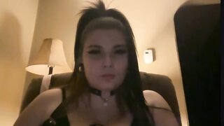 Busty babe plays game