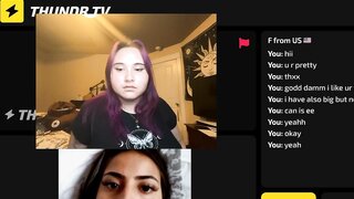lesbian girl shows her massive tits