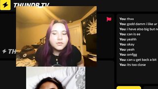 lesbian girl shows her massive tits