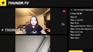 lesbian girl shows her massive tits
