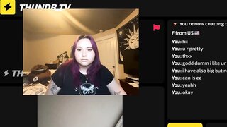 lesbian girl shows her massive tits