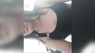 Horny girl show boobs on ometv