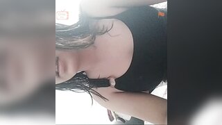 Horny girl show boobs on ometv