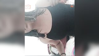 Horny girl show boobs on ometv