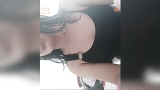 Horny girl show boobs on ometv